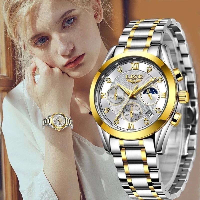 LIGE Beautiful Womens Fashion Watch