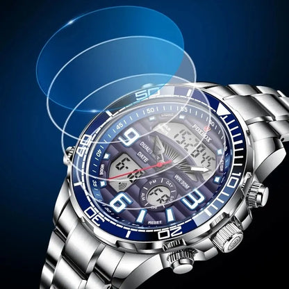 LIGE Luxury Digital Men's Sport Quartz Watch