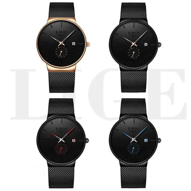 LIGE Men's Slim Luxury Quartz Watch