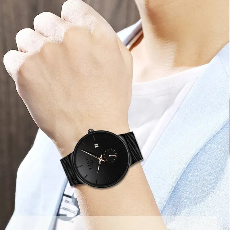 LIGE Men's Slim Luxury Quartz Watch