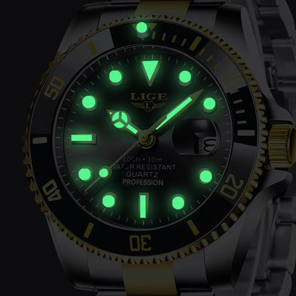 LIGE Mens Fashion Divers Watch