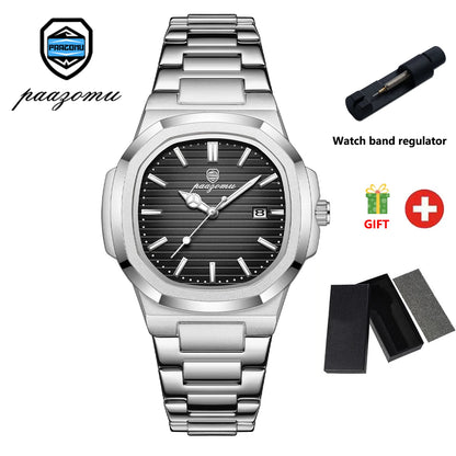 Luxury Square Stainless Steel Mens Watch