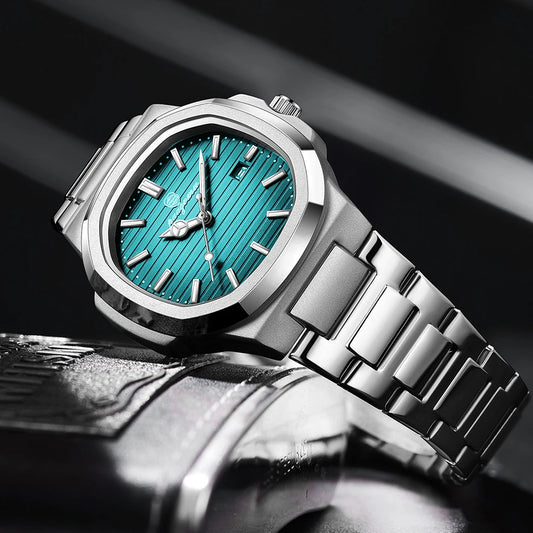 Luxury Square Stainless Steel Mens Watch