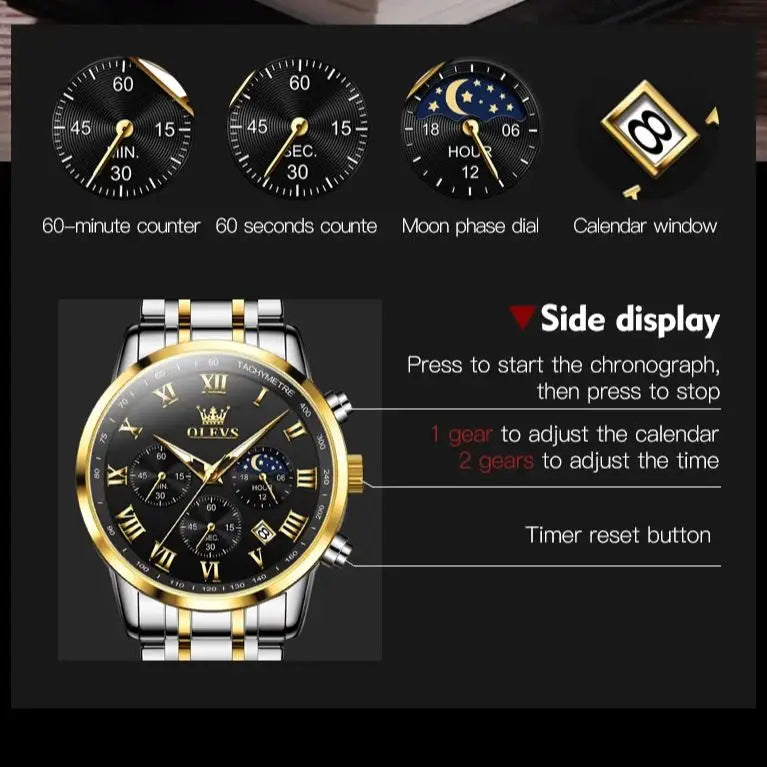 OLEVS 5529 Luxury Men's Fashion Watch