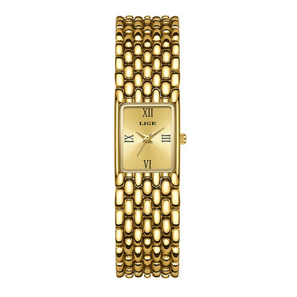 LIGE Square Luxury Womens Watch