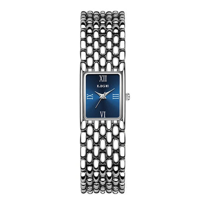 LIGE Square Luxury Womens Watch