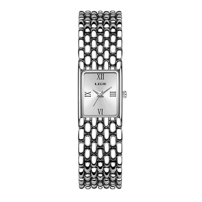 LIGE Square Luxury Womens Watch