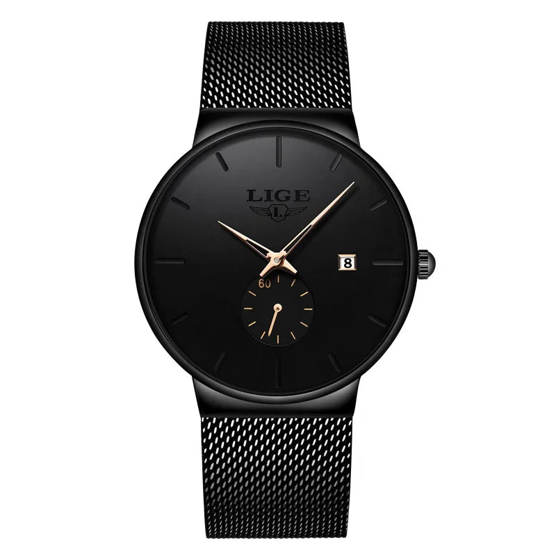 LIGE Men's Slim Luxury Quartz Watch