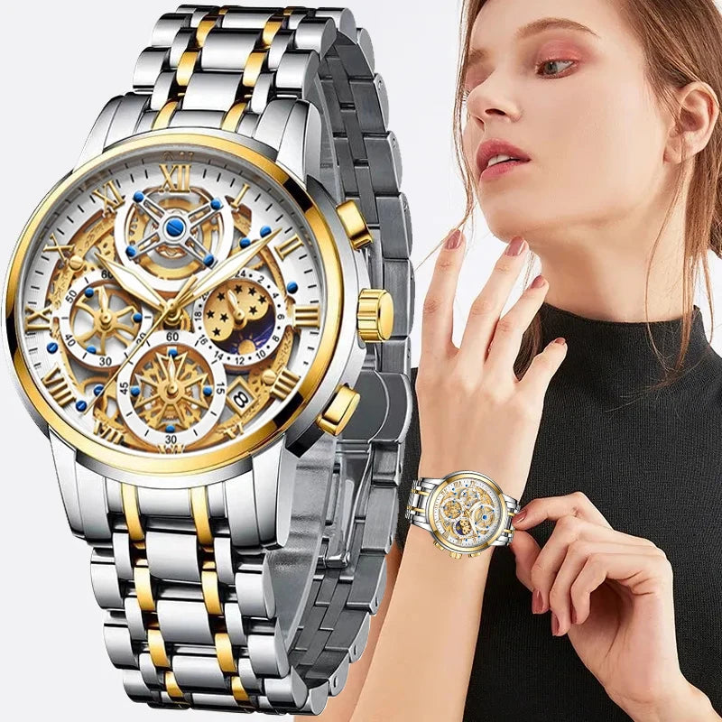 LIGE Womens Luxury Fashion Watch