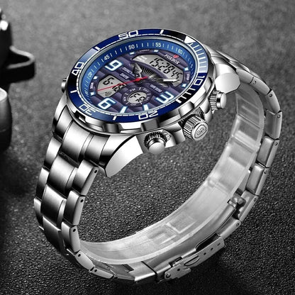 LIGE Luxury Digital Men's Sport Quartz Watch