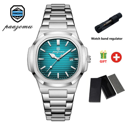 Luxury Square Stainless Steel Mens Watch