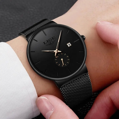 LIGE Men's Slim Luxury Quartz Watch