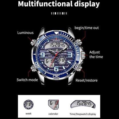 LIGE Luxury Digital Men's Sport Quartz Watch