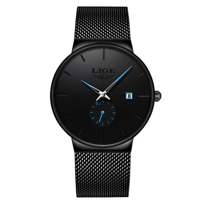 LIGE Men's Slim Luxury Quartz Watch